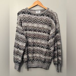 Vintage 90’s Private Club 100% Acrylic Made in USA Knitted Sweater Size Medium